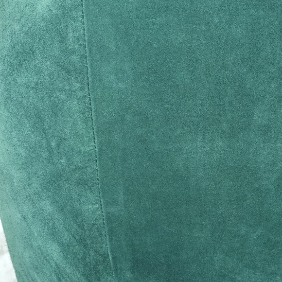Vintage Global Identity Suede Leather Straight Pencil Skirt Green Women's Sz 5/6 - Picture 5 of 16